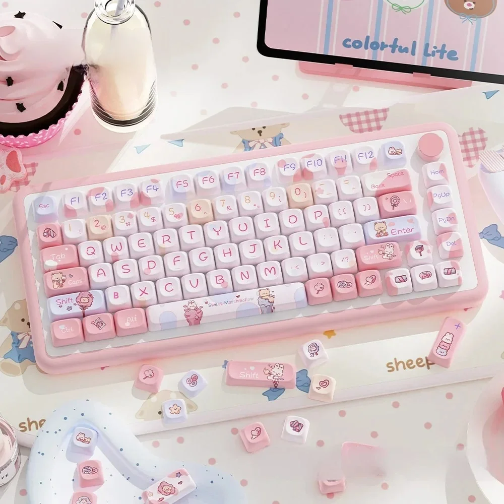 Sweet Marshmallow Keycap Set Moa Profile Keyboard product image