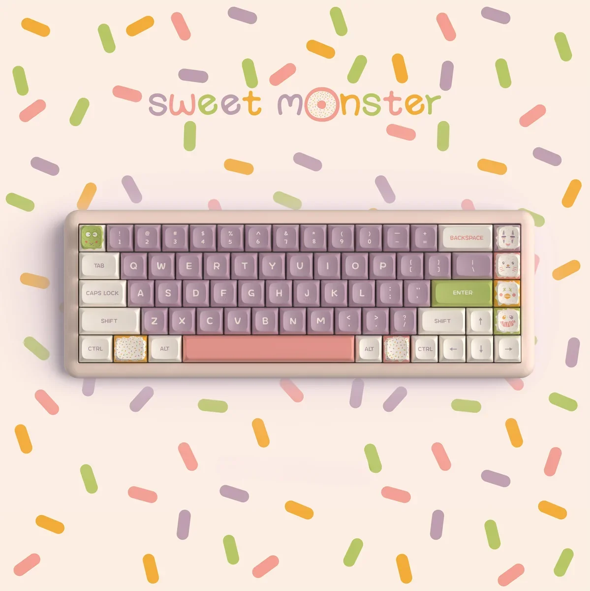 Sweet Monster Kda Pbt Keycap Set Whimsical Keyboard product image