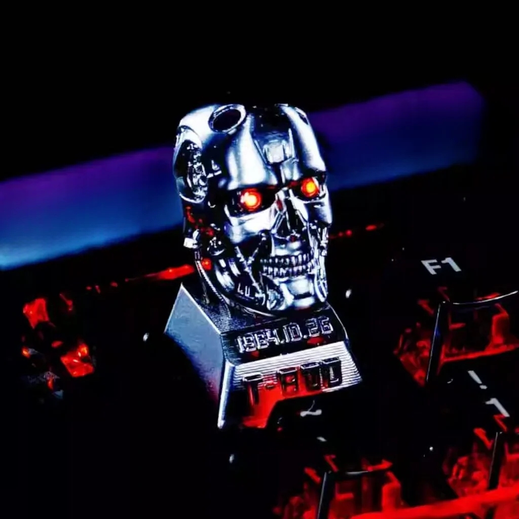 Artisan T-800 keycap with subtle backlighting effect