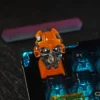Transformers Bumblebee artisan keycap on mechanical keyboard