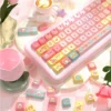 Side view of MDA profile keycaps, highlighting their ergonomic shape and medium height.
