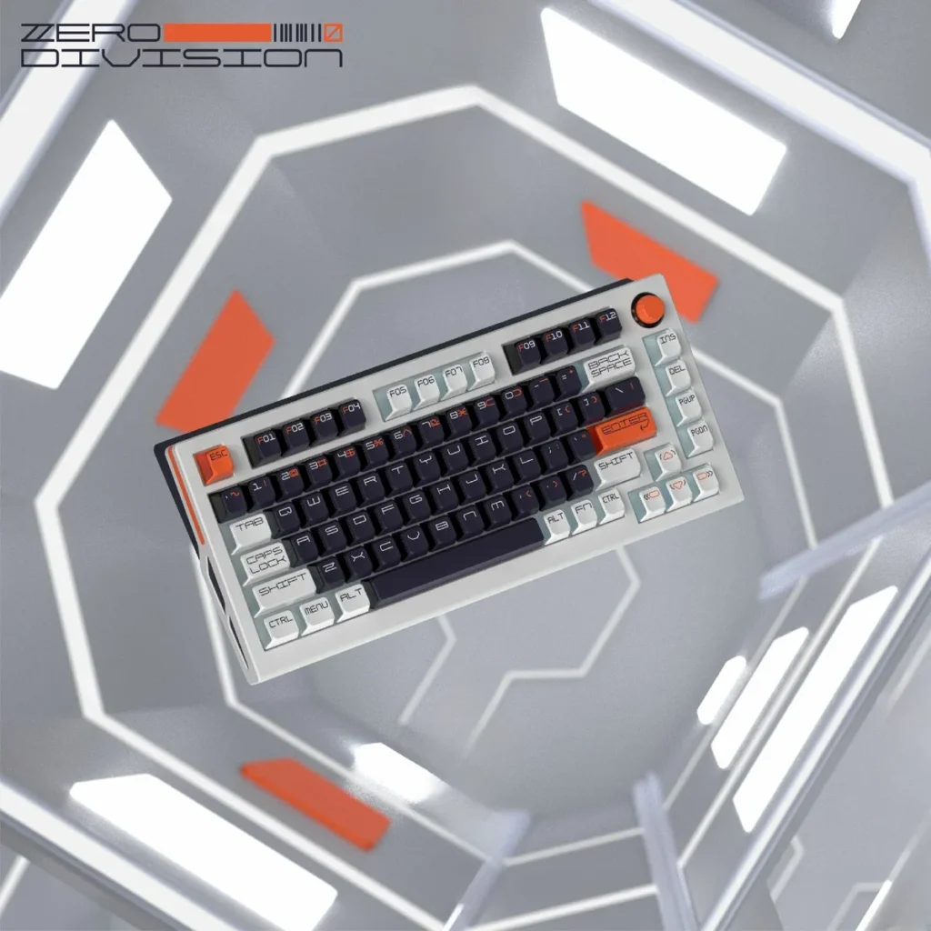 Close-up of Zero Division OEM Keycap Unique abstract design highlighting handcrafted details and finish