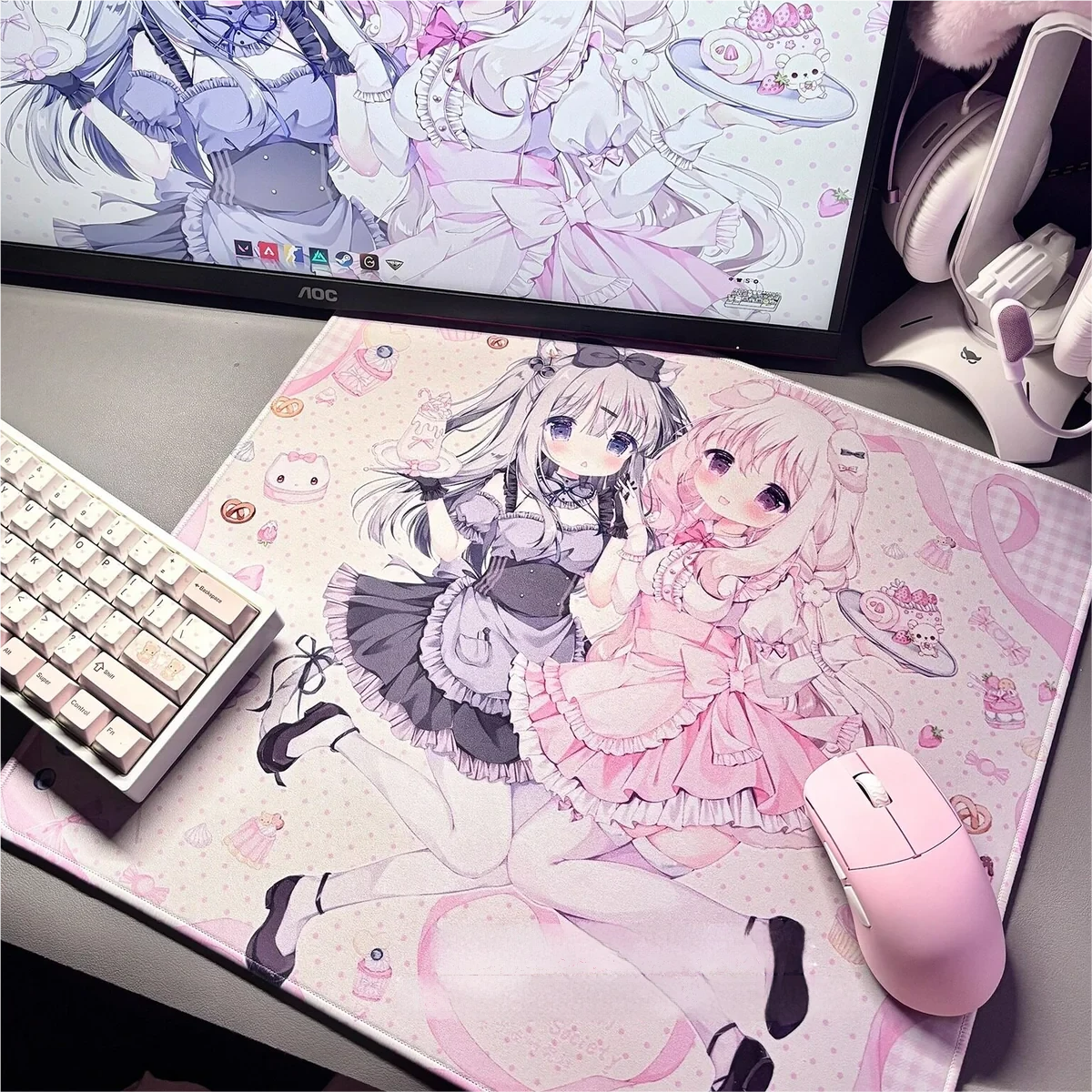 Close-up of Amairo Chocolate Mouse Pad, highlighting the dessert-inspired designs and rich warm tones.
