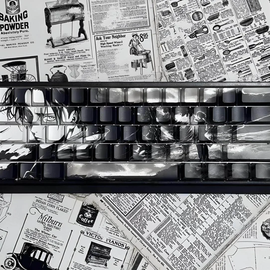 AOT Themed Keycaps - Durable PBT Material Texture