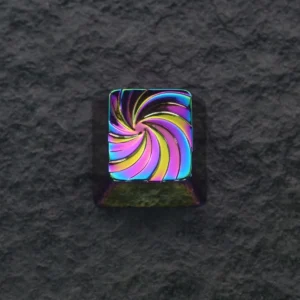 Artisan keycap on a keyboard, emphasizing its premium texture and craftsmanship