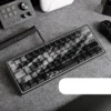 Black Sakura PBT Keycap Set on mechanical keyboard