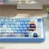 Cat Adventure MDA Keycap Unique cat-themed MDA installed on a mechanical keyboard setup