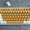 Cherry profile keycaps with vibrant orange color