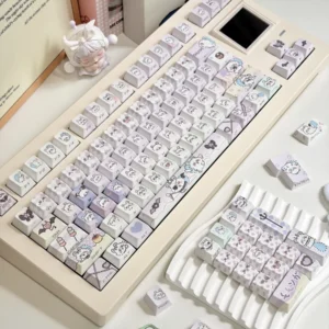 Chiikawa Momonga Keycap Set displaying Cherry and MOA profile options