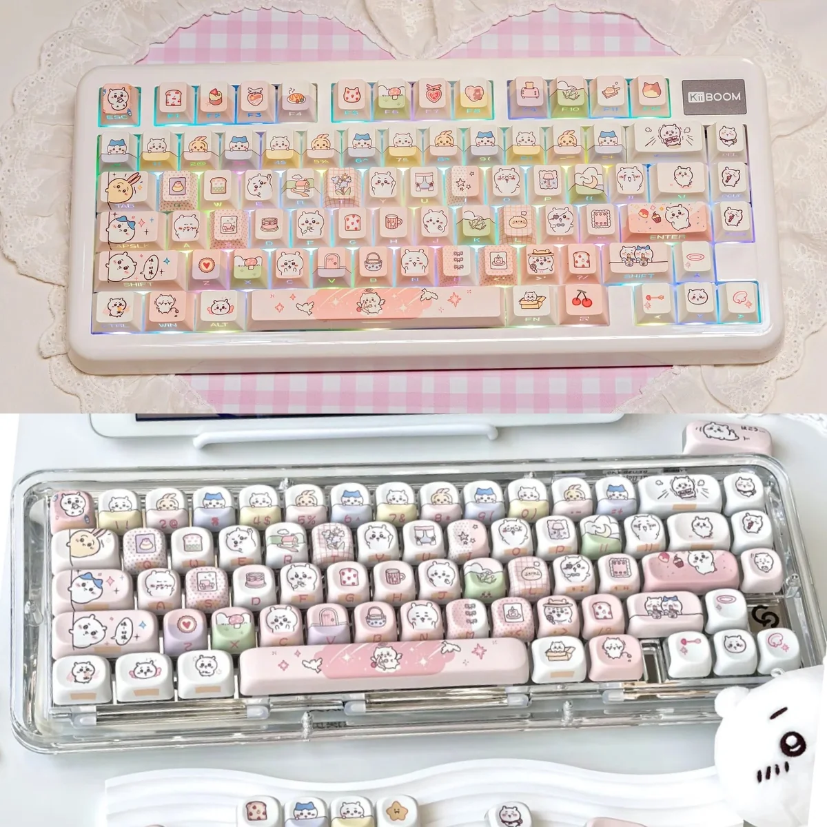 Chiikawa Pbt Translucent Rgb Backlit Keycap Set product image
