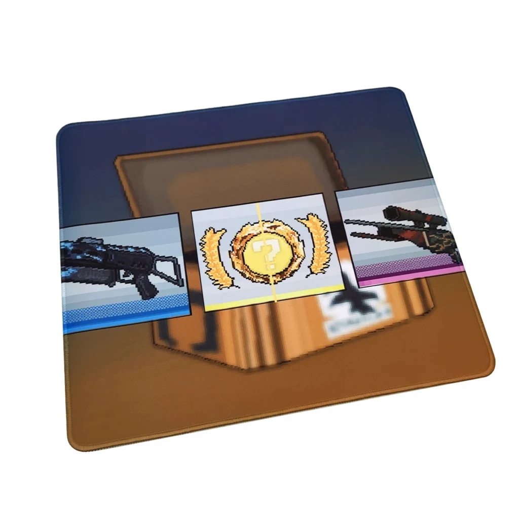 CS:GO Pixel Art Mouse Pad with Rare Item Unboxing Scene