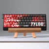 CS:GO TYLOO PBT Keycap Set on a mechanical keyboard, showcasing vibrant legends
