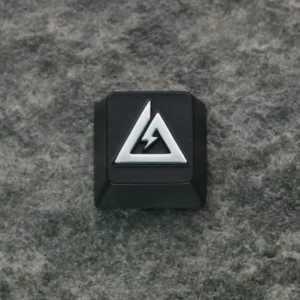 Textured view of Delta Force keycap, highlighting the forged zinc-aluminum alloy material