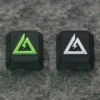 Delta Force zinc alloy keycap in green with tactical emblem on mechanical keyboard