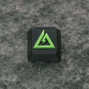 Delta Force accent keycap installed on a gaming keyboard setup