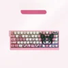 Detailed shot of dye-sublimated legends on Kuromi keycaps