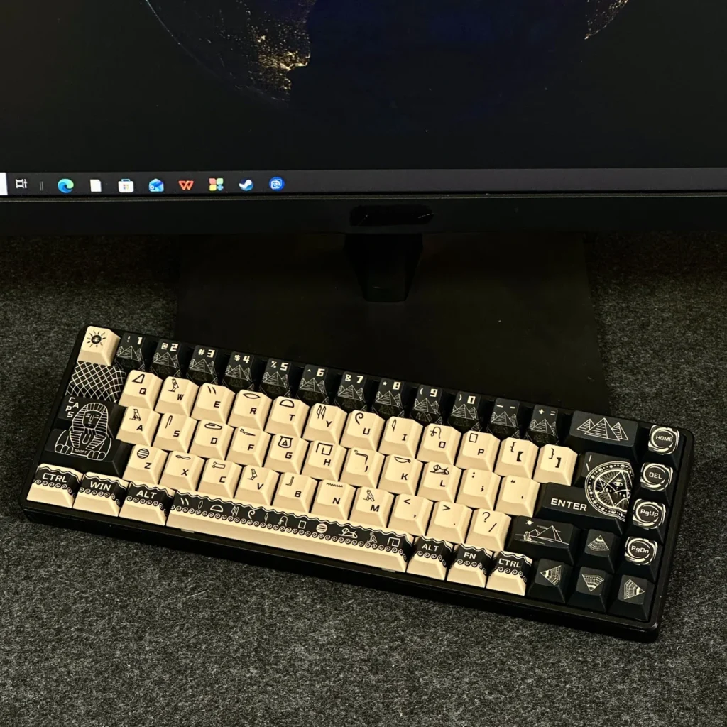 Egyptian Pharaoh Cherry Keycap Durable PBT hero image featuring Egyptian Pharaoh Keycap Set