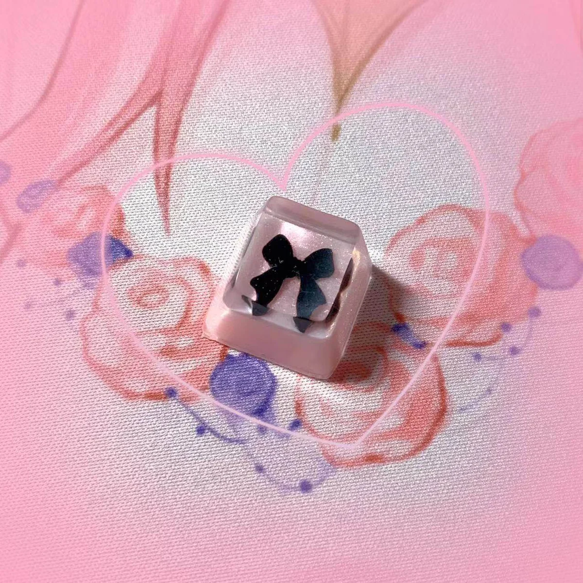 Elegant Ribbon keycap from Noveltykeycaps on a keyboard setup
