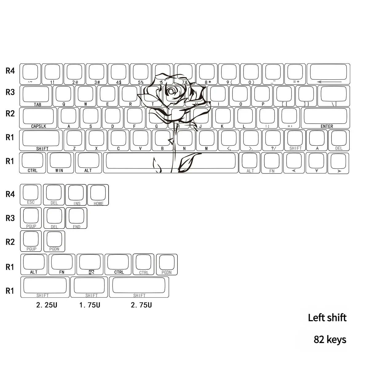 Detailed view 7 of Elegant Rose Cherry Keycap Magnetic switch