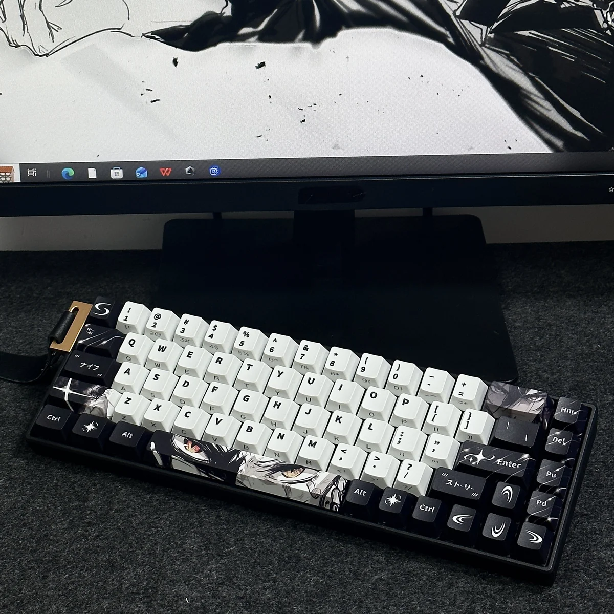 Dynamic light and shadow effect on Flowing Shadow keycaps