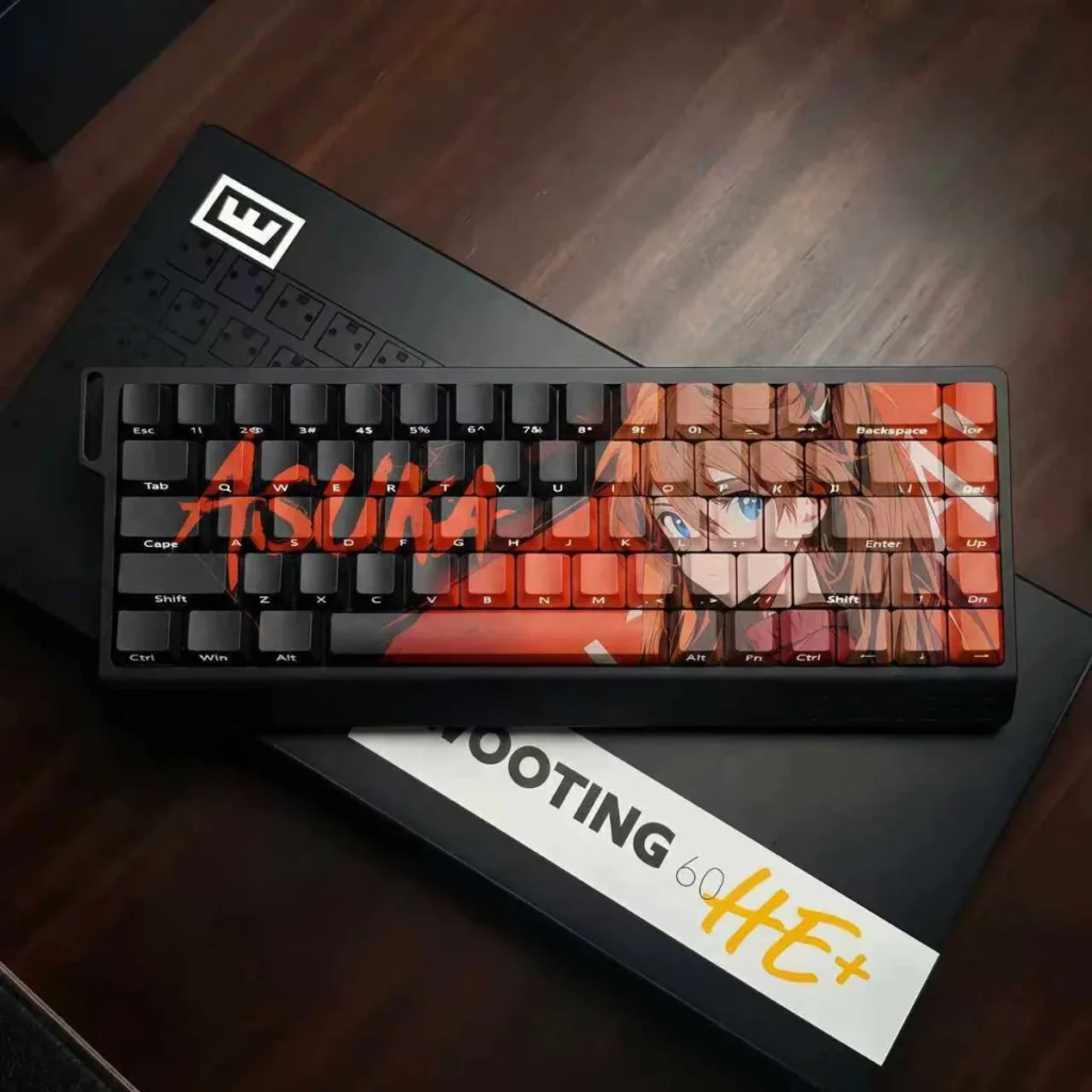 Neon Genesis Evangelion Elegant Distinct Novelty hero image featuring EVA Asuka keycaps