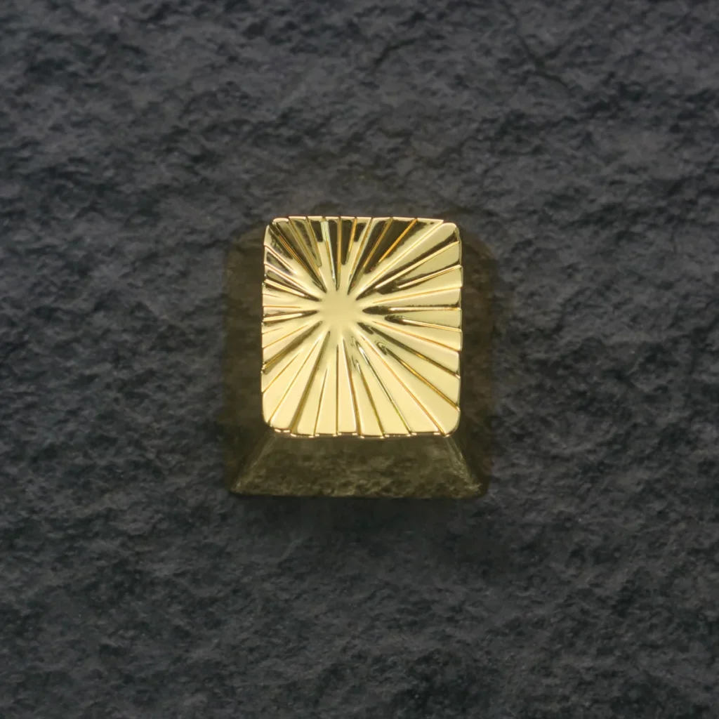 Explosion Keycap in different lighting conditions to showcase its color-changing effect