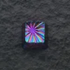 Macro shot of the iridescent electroplated finish on the Explosion Keycap