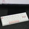 Heartbeat PBT Keycap Set on mechanical keyboard, top-down view