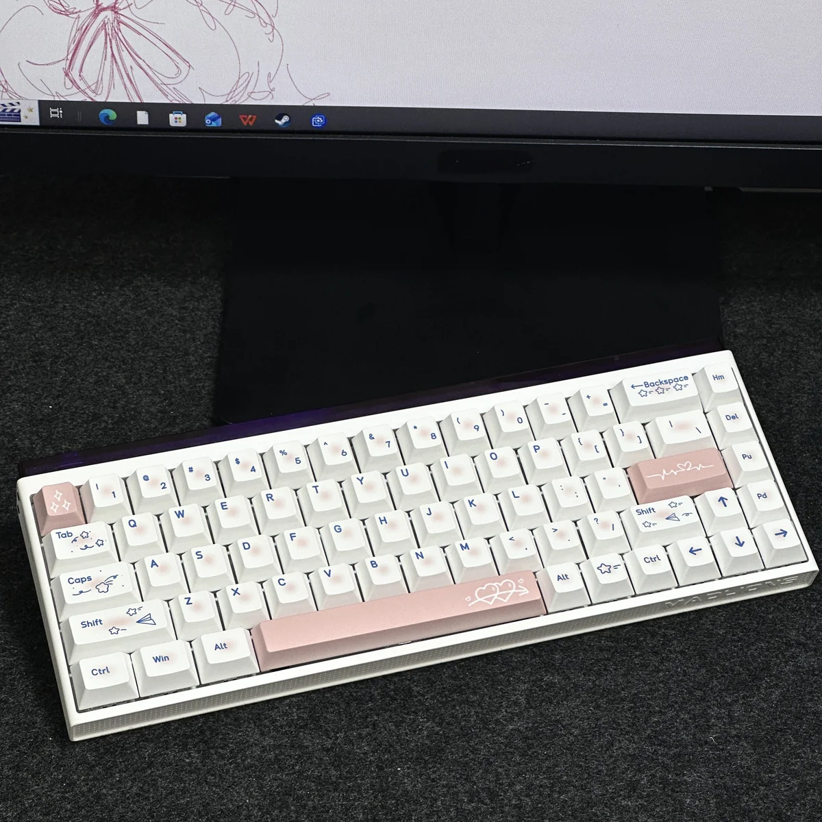 Heartbeat Pbt Keycap Set Keyboard View product image