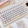 Macro shot of a specific Dreamy Girl novelty keycap, showcasing intricate design