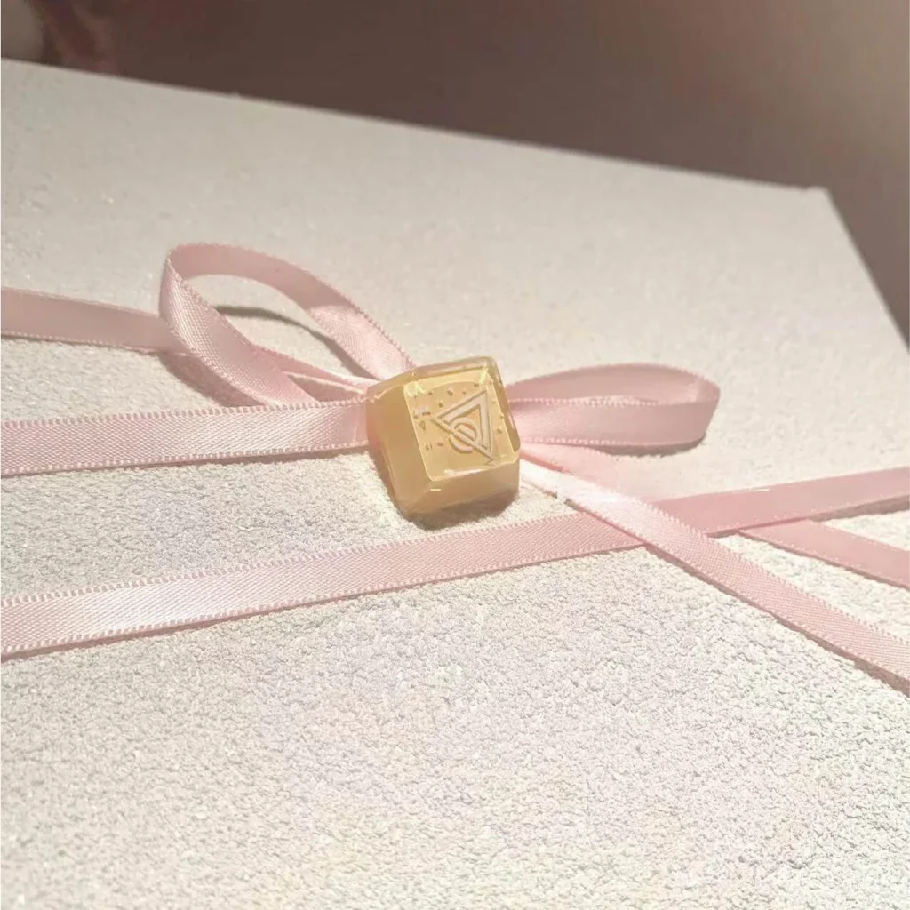 Close-up of the handcrafted Killjoy Nanoswarm keycap, highlighting the detailed texture and Cherry MX stem compatibility.