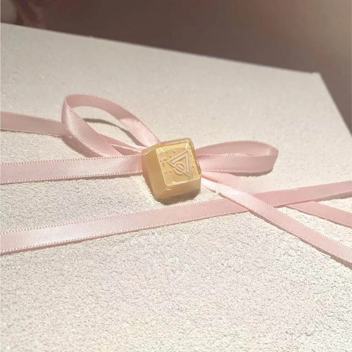 Close-up of the handcrafted Killjoy Nanoswarm keycap, highlighting the detailed texture and Cherry MX stem compatibility.