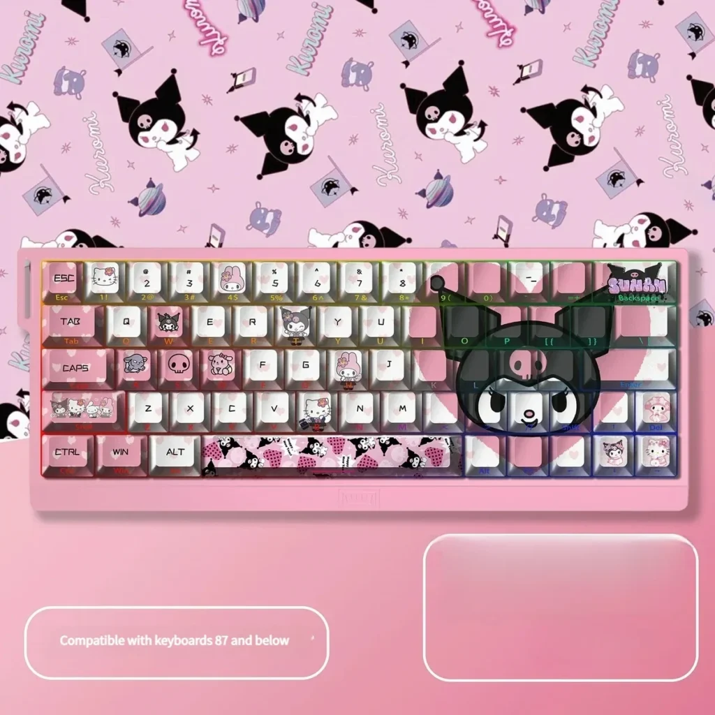 Full layout of 68-key Kuromi PBT Keycap Set