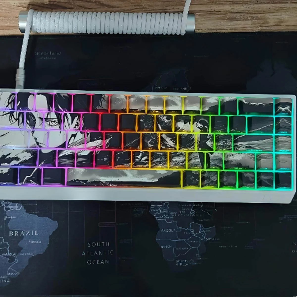 Levi Ackerman Keycap Set - Tactical Aesthetic on Mechanical Keyboard