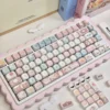 Full layout view of the Little Lamb Keycap Set, demonstrating compatibility with a 114-key ANSI mechanical keyboard.