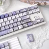 Side view of Lost Garden MDA Profile keycaps, demonstrating ergonomic sculpt