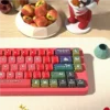 Side profile view of MDA keycaps showcasing ergonomic sculpt and design