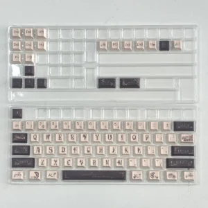 Angle view of Music Rose Cherry Keycap Exquisite Music Rose PBT showing color layering and layout presence
