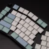 Ergonomic low-profile keycaps made from durable PBT material, designed for Choc V1