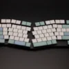 Nordic low-profile PBT keycap set for Kailh Choc V1 switches on a minimalist keyboard
