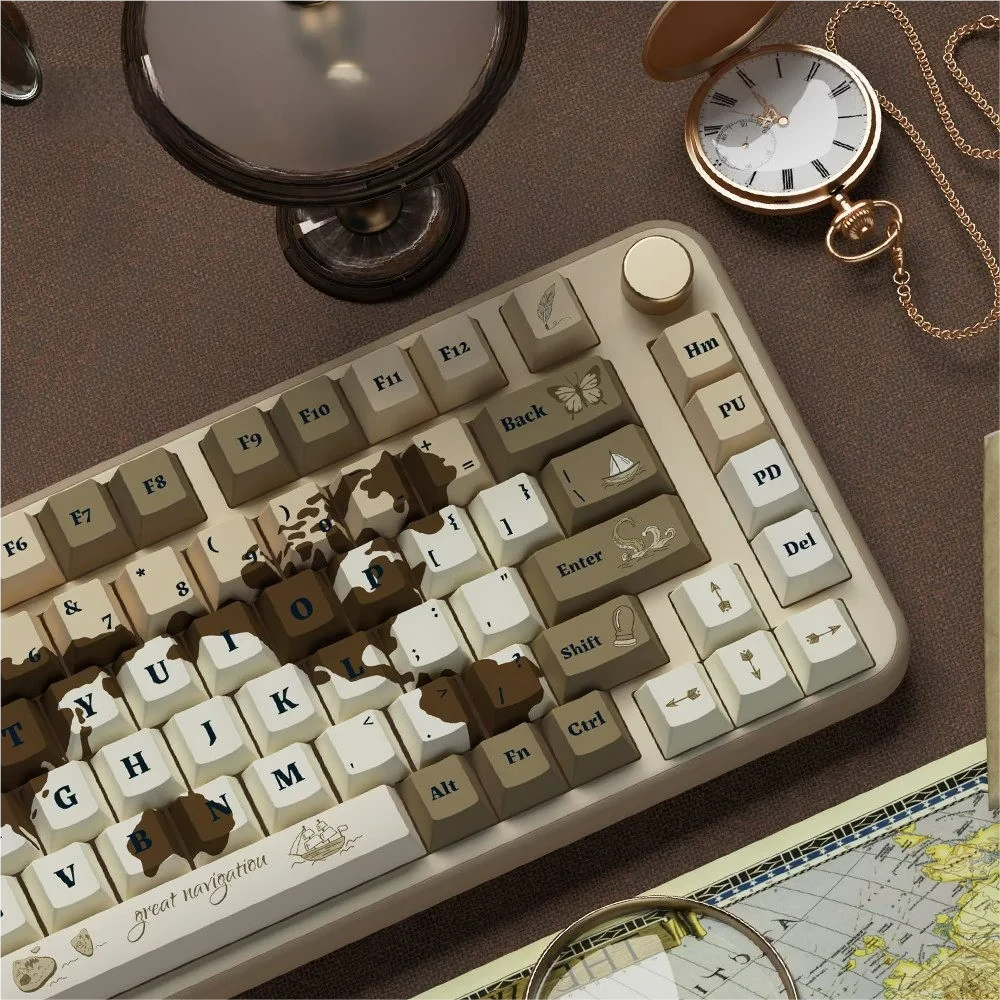 Old World keycap set showcasing 158-key layout compatibility