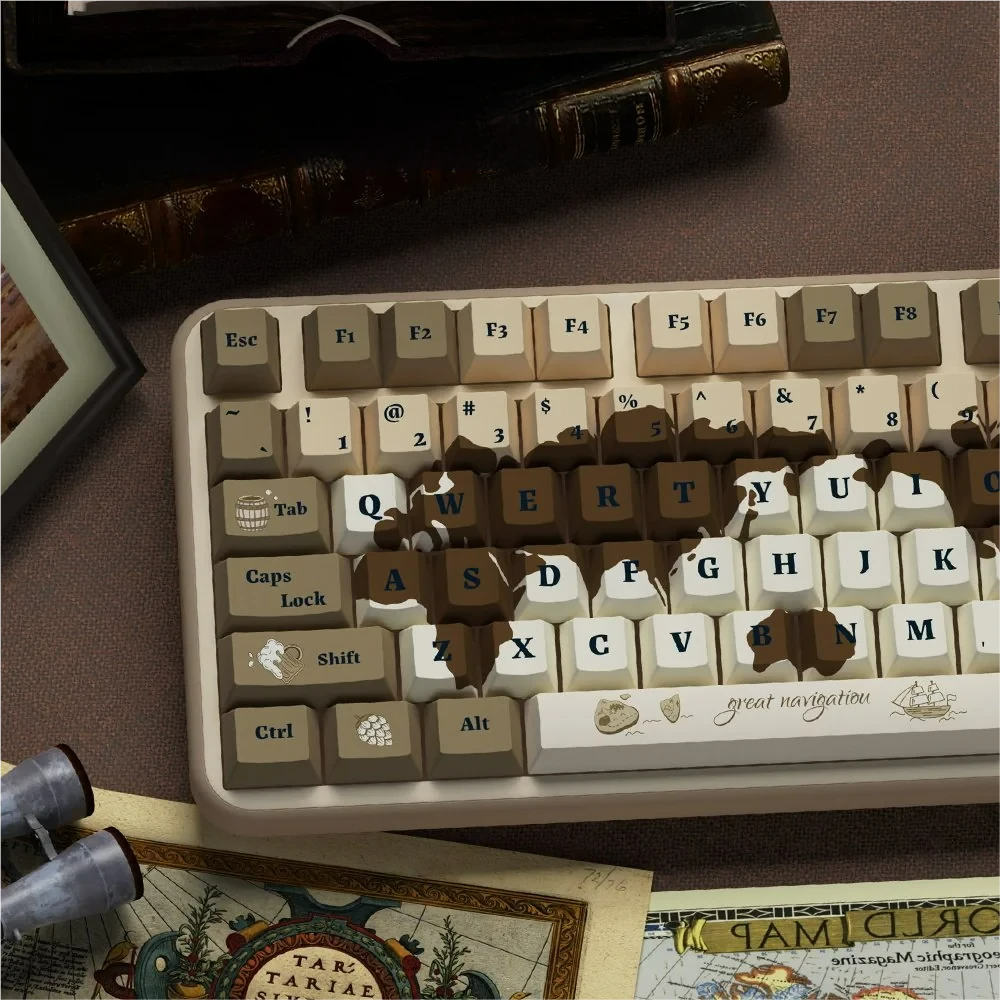 Textured PBT material of Old World keycaps for durability