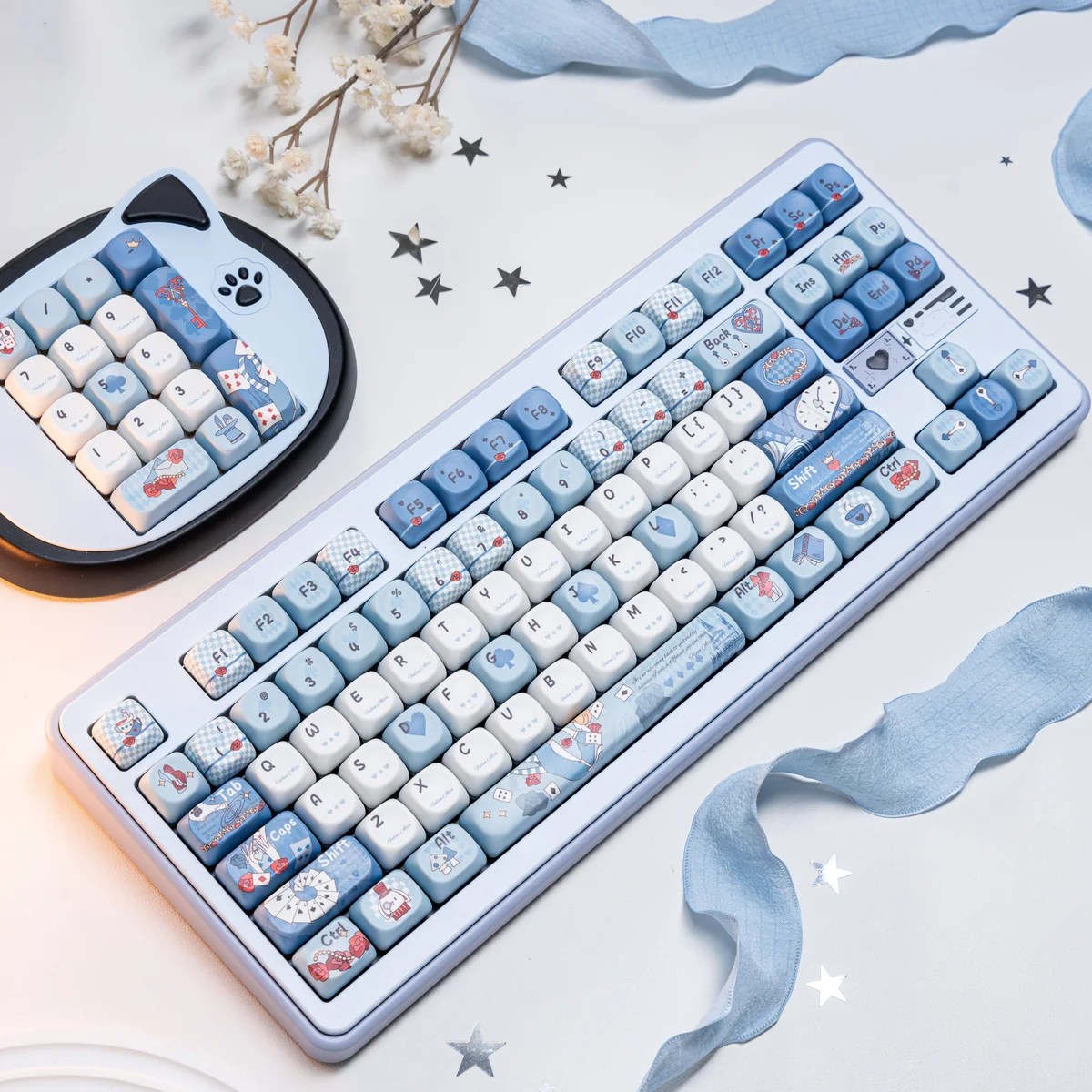 Texture close-up of the durable PBT dye-sublimated keycaps