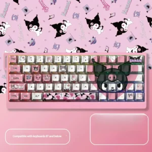 Kuromi PBT keycap set highlighting durable material