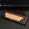 Full layout of Red Poker Keycap Set with various key sizes