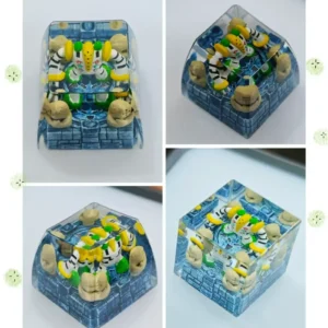 Regigigas artisan keycap for mechanical keyboards, transparent resin SA profile
