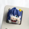 Rikka Takanashi artisan keycap on mechanical keyboard