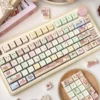 Rilakkuma and Kaoru Rilakkuma Keycap Set which installed on a mechanical keyboard setup