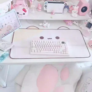 Rilakkuma Desk Mat on working desk