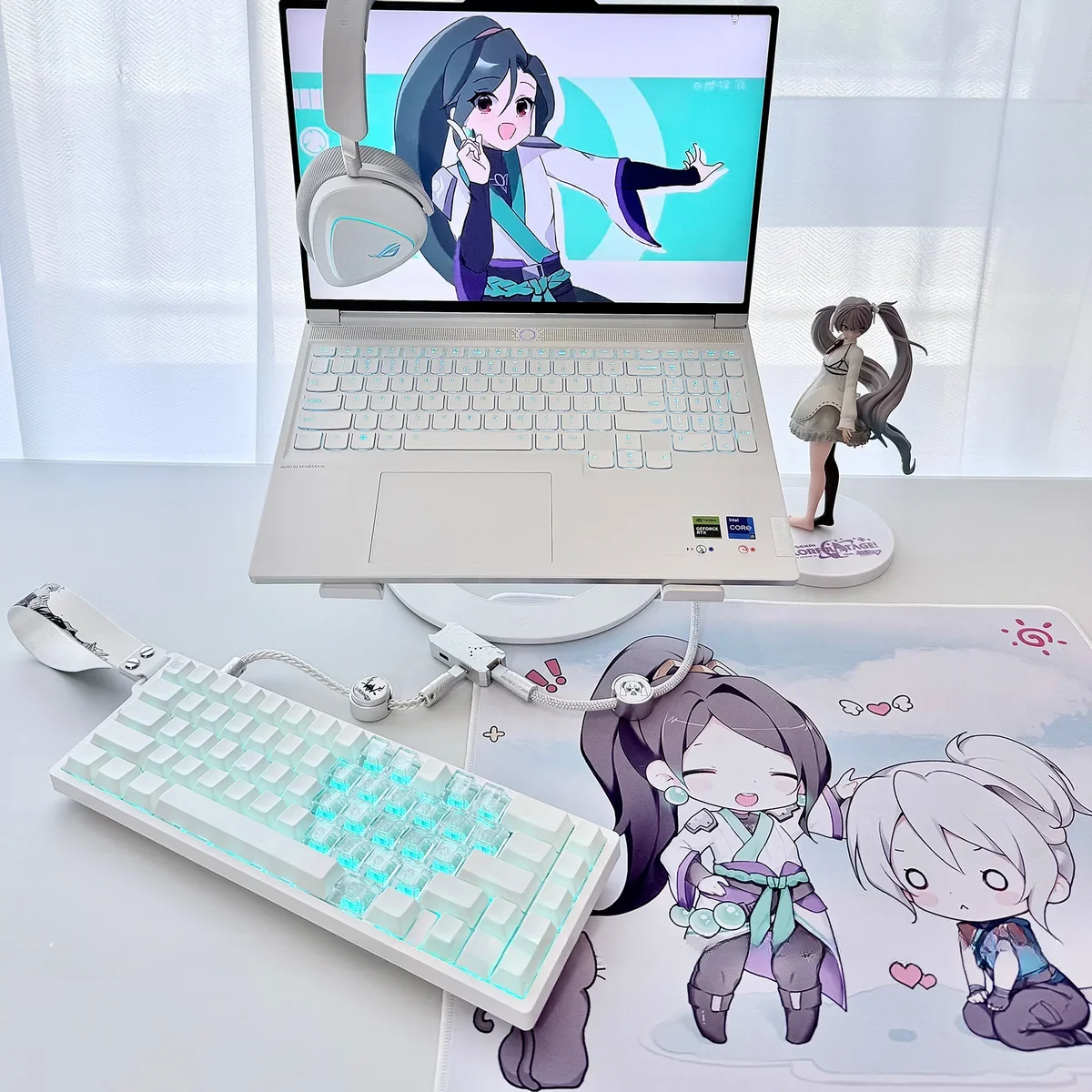 Close-up of Sage character art on a mouse pad